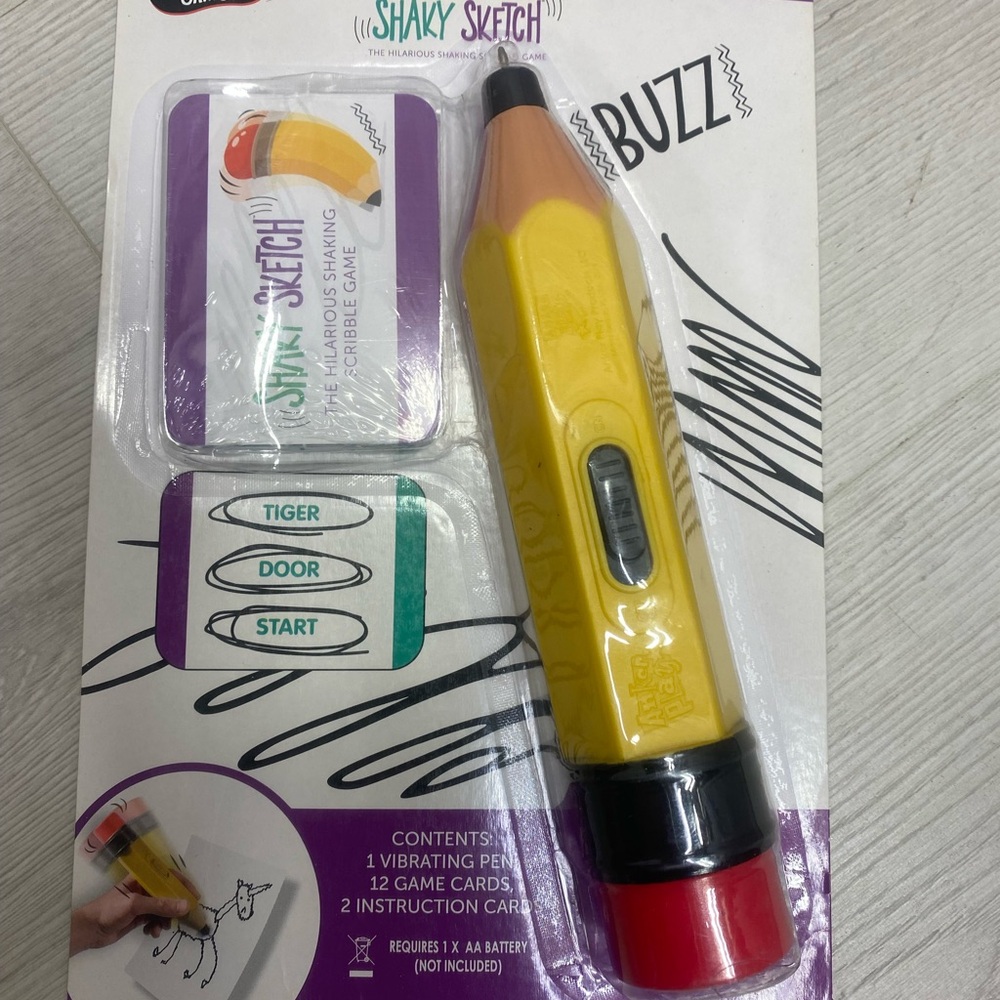 Vibrant Yellow Shaky Sketch Game for Kids